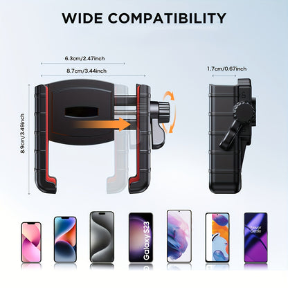 Miracase Motorcycle Phone Mount, [Support Video Recording] Bike Phone Holder, [Quick Lock] Bicycle Phone Mount Handlebar Cell Phone Clamp for Scooter, Friendly Compatible with iPhone Samsung, All Phones, Christmas Gifts, Christmas Big Deal!