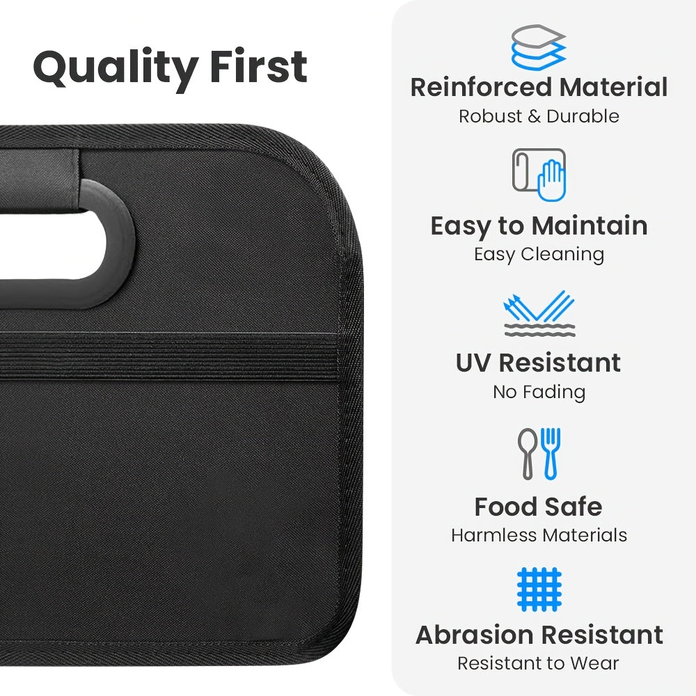 Portable, Durable, Foldable Car Storage Box with Handle - Suitable for All Cars, SUVs, and Minivans