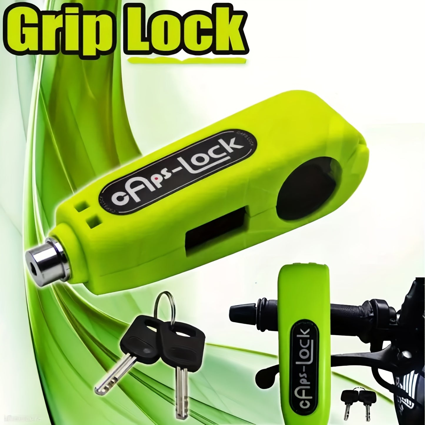 Motorcycles Handlebar Lock, Motorcycle Disc Brake Lock, Motorcycle Locks Anti-Theft Security Wheel Disc Lock, with 2 Keys for Motorbike Bike Bicycles Scooter