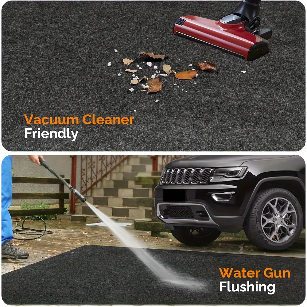 Heavy Duty Garage Floor Mat - Extra Large (78.74X118.11/87.79X204.72In) Oil-Absorbing, Non-Slip, Waterproof, Washable Garage Mat - Extra Thick (2.55Mm) for Workshop, Parking Lot, Driveway - Compatible with Cars, Trucks, Suvs, Motorcycles
