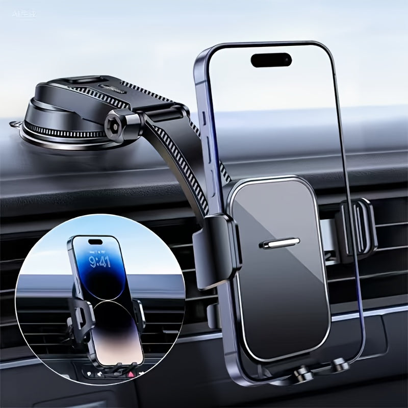 An Upgraded Version of a Chic Model Car Phone Holder That Can Be Adjusted for Both Horizontal And Vertical Positions. This Universal Suction Cup Holder Is Stable for Car Navigation And Fits All Mobile Phones, Making It Perfect for Your Car Dashboard