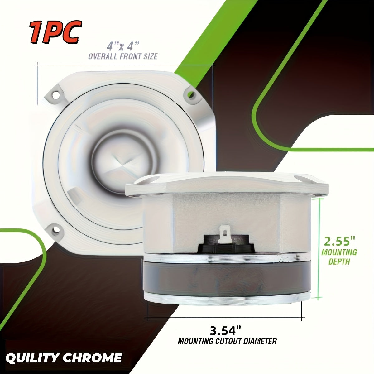 This Is a 600W Aluminum Frame Bullet Tweeter Unit, Measuring 4 Inches And Rated at 6 Ohms. It Features a Chrome End And Is Designed for Stereo Use, Providing High-Quality Sound for Car Audio Systems. It'S a High-Fidelity Super Tweeter That Is Easy T