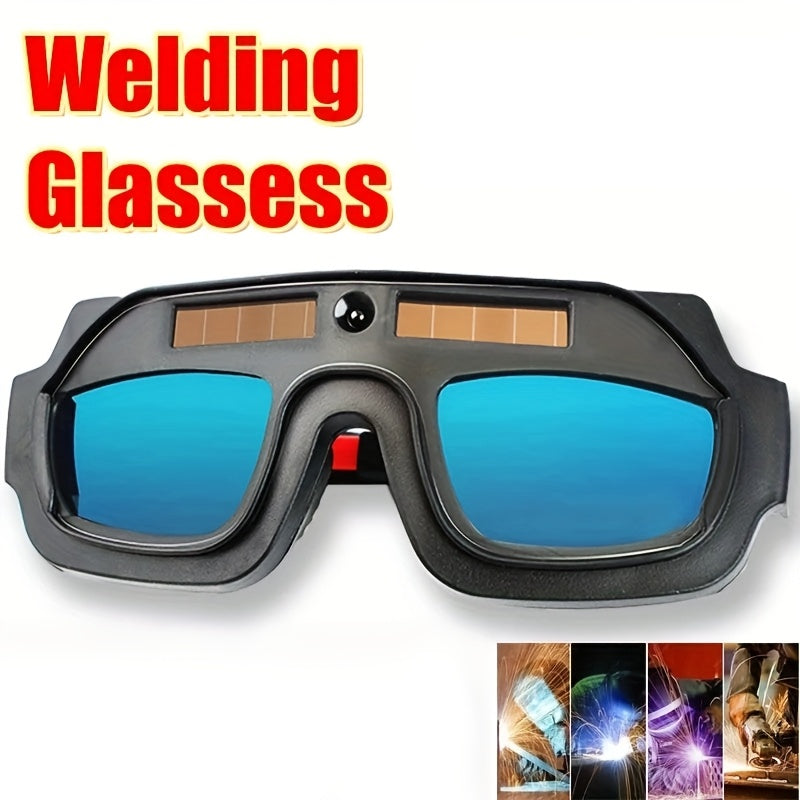Welding Goggles, True-color Anti-glare Safety Welding Glasses, Suitable for TIG, MIG, MMA, Plasma Welding, Lightweight Welder's Glasses with Protective Lenses and Elastic Headband