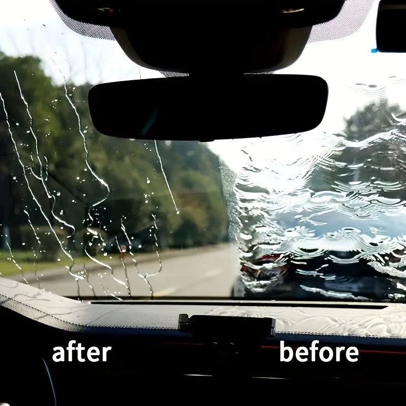 Anti-Rain Glass Coating - Hydrophobic Spray for Windshield & Mirrors, Improves Visibility & Repels Water for Safer Driving, Polishing and Waxing Kit