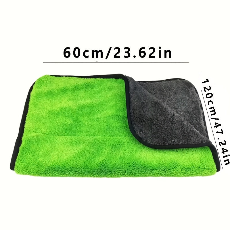 1400GSM Thick-Walled SUV Truck Car Cleaning Towel. Ultra-Large Size 48X24 Inches, Double-Sided Ultra-Fine Fiber Cloth. Quick-Dry Car Cleaning Towel, Suitable for Trucks, SUVs, Car Maintenance, Vehicle Care, Professional Car Cleaning Towels.