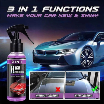 3/10pcs 3.38oz 3in 1 High Protection Quick Car Coat Ceramic Coating Spray Hydrophobic