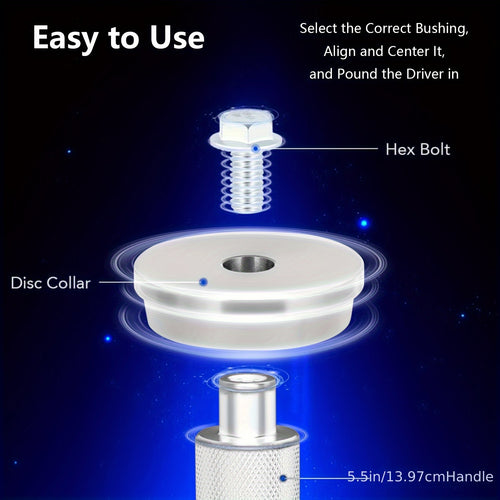 Bearing Press Kit, 10pcs Bearing Race and Seal Bushing Driver Installation Set, with Seal Driver and 9 Bearing Adapters, Seal Installation Bearing Driver Kit for Bearing Installation