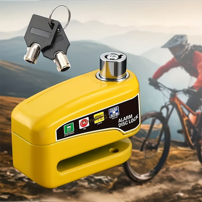 Motorcycle Alarm Disc Brake Lock, Motorcycle Lock Anti-theft Safety Wheel Disc Lock, 110dB Alarm Sound, For Light Motorcycles, Bicycles, Motorcycles, And Scooters.