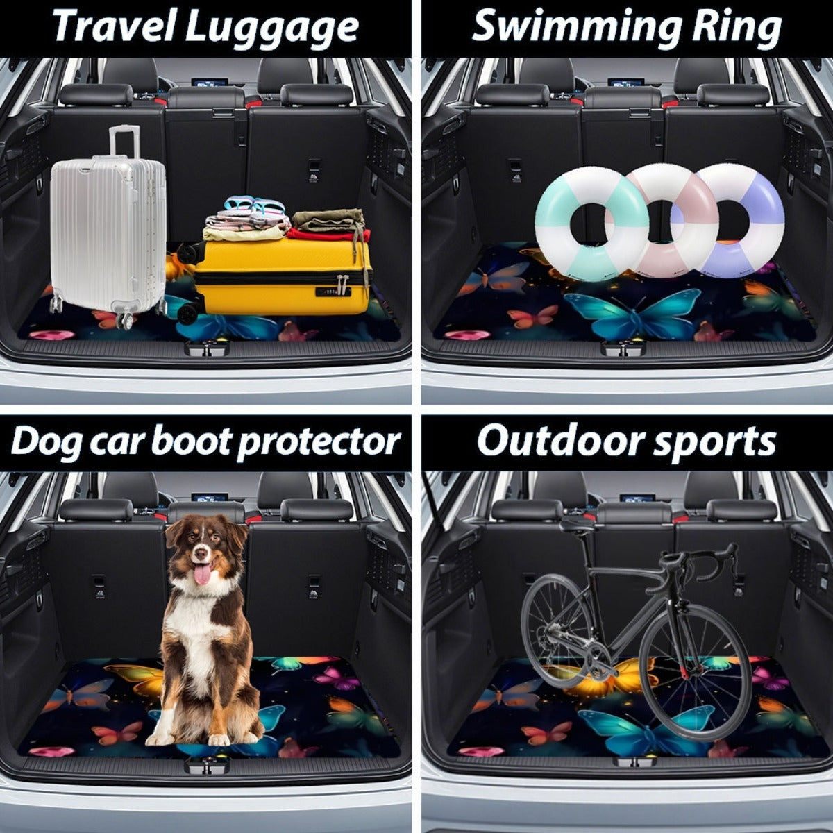 Various Patterns Car Trunk Mats, Non-slip and Durable Cargo Liner with Distinctive Designs, Waterproof Car Trunk Floor Mats To Protect The Vehicle Interior From Dirt, Spills and Scratches