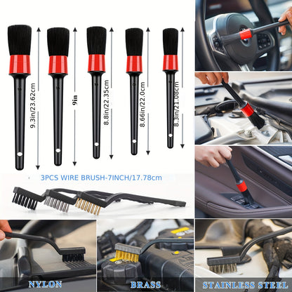 42Pcs Car Wash Detailing Kit Cleaning Kits With Foam Gun Sprayer Wash Brush With Long Handle Collapsible Bucket Large Wash Mitt Towels