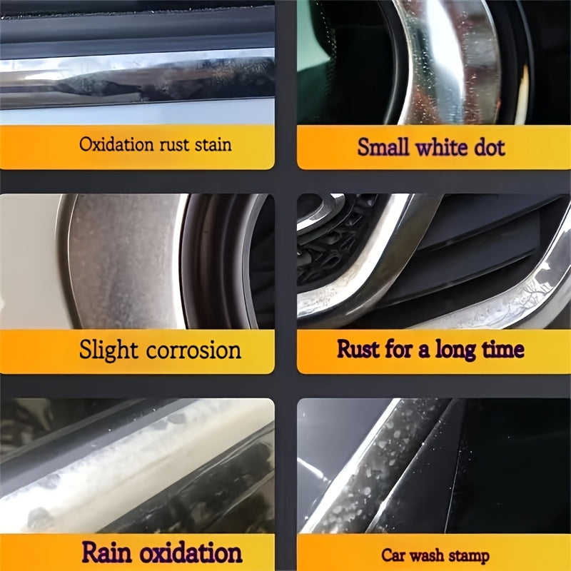 Automobile Chrome Parts Refurbishment And Repair Paste Set - Door Handles And Windows, Car Logo Chrome Bright Strip Repair - Chrome Trim Repair