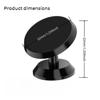 2-Pack Mini Low-Profile Magnetic Car Phone Mounts, 360° Aluminum Dashboard Holders, Strong Grip, One-Hand Use, Universal for iPhone And Android