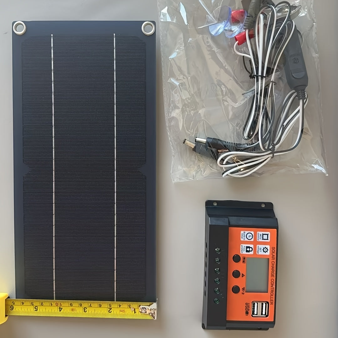 2026 New 18V Portable Solar Charging Kit with 100A Smart Controller for Camping RV Travel Fishing Caravan Off-Grid Outdoor Power Holiday, Without Battery