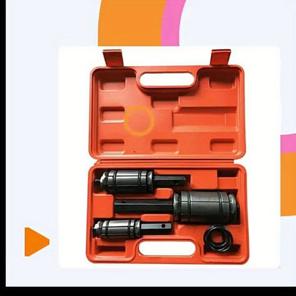 [Without Battery] 3pcs Exhaust Pipe Expander, Includes 12 Rubber Rings Silencer Expansion Tool Set Suitable for Most Vehicles And Trucks, Without Battery