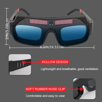 Welding Goggles, True-color Anti-glare Safety Welding Glasses, Suitable for TIG, MIG, MMA, Plasma Welding, Lightweight Welder's Glasses with Protective Lenses and Elastic Headband