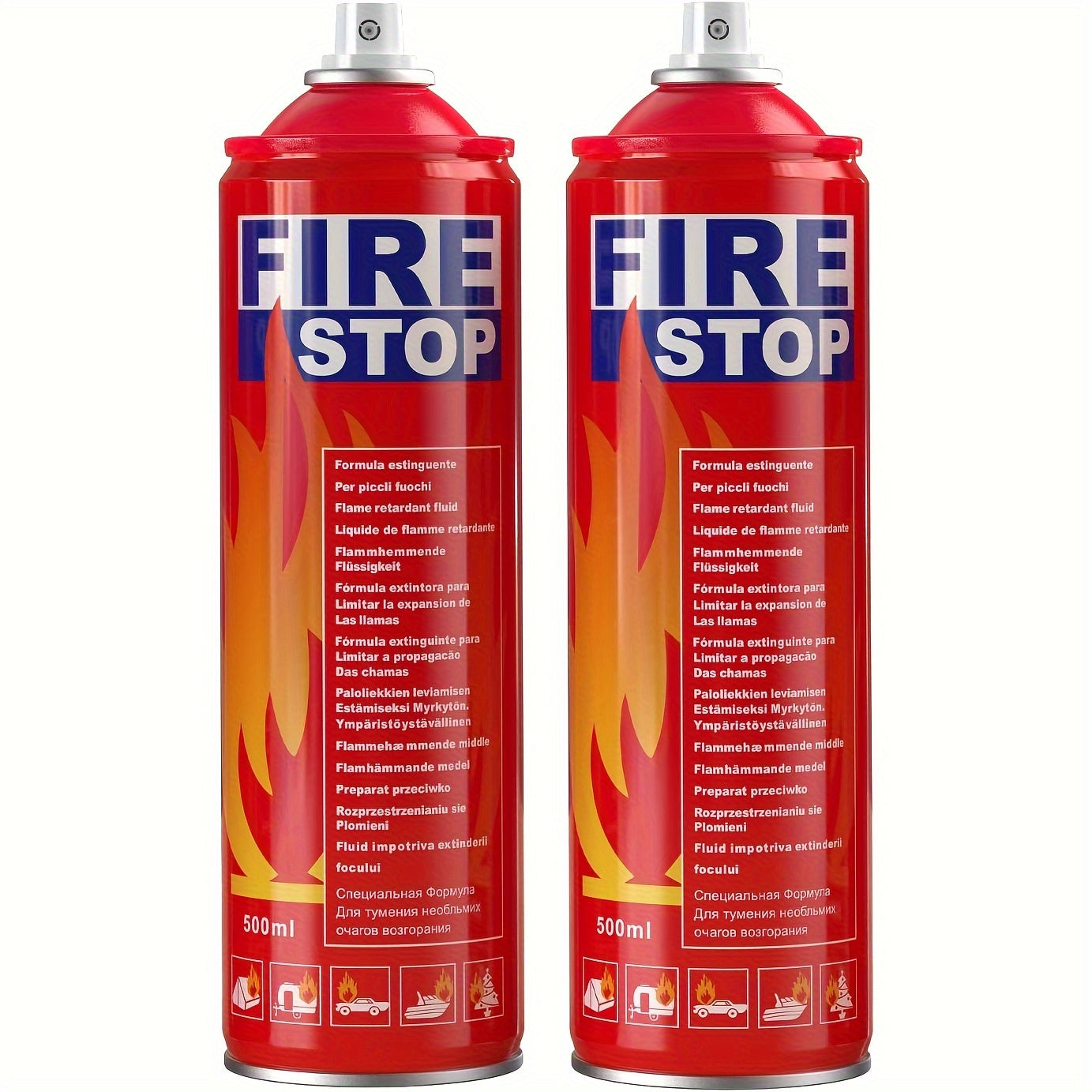 [Portable Fire Extinguisher] 2pcs/4pcs Fire Extinguisher For Home, Car, Kitchen, Boat - Portable Formula Fire Stop Small - 4-in-1 With Mounting Bracket
