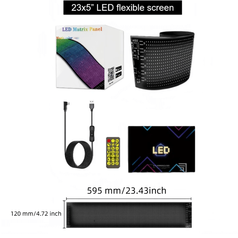 LED Devil Eye Lights for Car, Programmable Led Sign, Flexible LED Matrix Pixel Panel, USB Power Supply, Pre-Made Animation And Text Led Car Sign, APP& Remote Control, LED Sign for Car, Halloween, Christmas, New Year, And Birthday Decorations