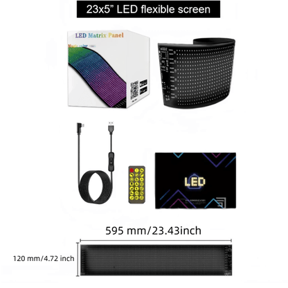 LED Devil Eye Lights for Car, Programmable Led Sign, Flexible LED Matrix Pixel Panel, USB Power Supply, Pre-Made Animation And Text Led Car Sign, APP& Remote Control, LED Sign for Car, Halloween, Christmas, New Year, And Birthday Decorations