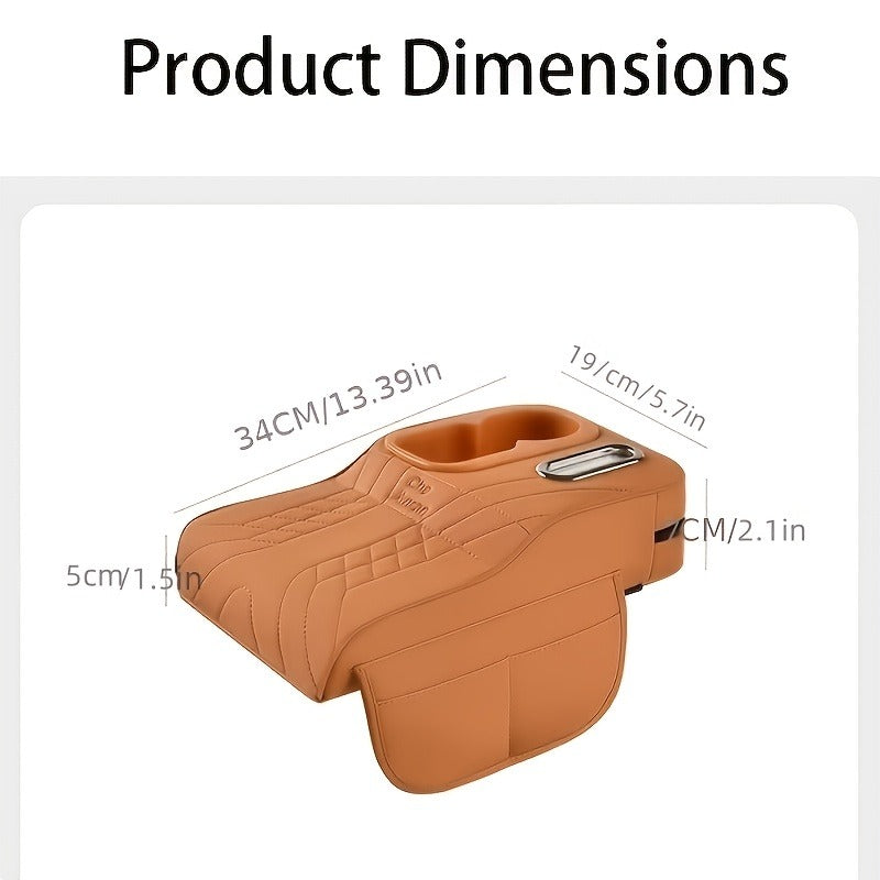 1 Car Center Console Tray with Raised Design, Tissue Box and Cup Holder, Multi-Color Options, Storage Mat, Includes a Gift Card