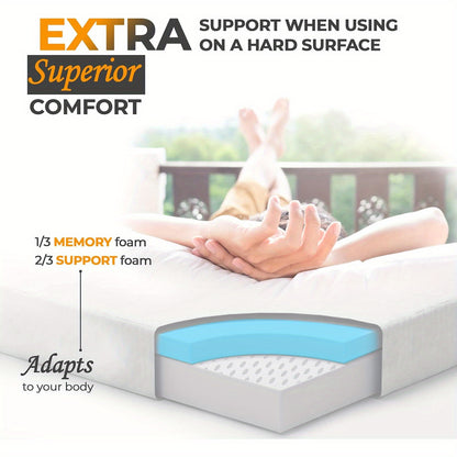 Memory Foam Camping Mattress Pad, Portable Foam Sleeping Pad for Camping, Roll Up Mattress Sleeping Mat for Adults Floor Mattress Guest Floor Bed for Sleepover, Car, Tent SUV Cot Mattress, 72.x24in
