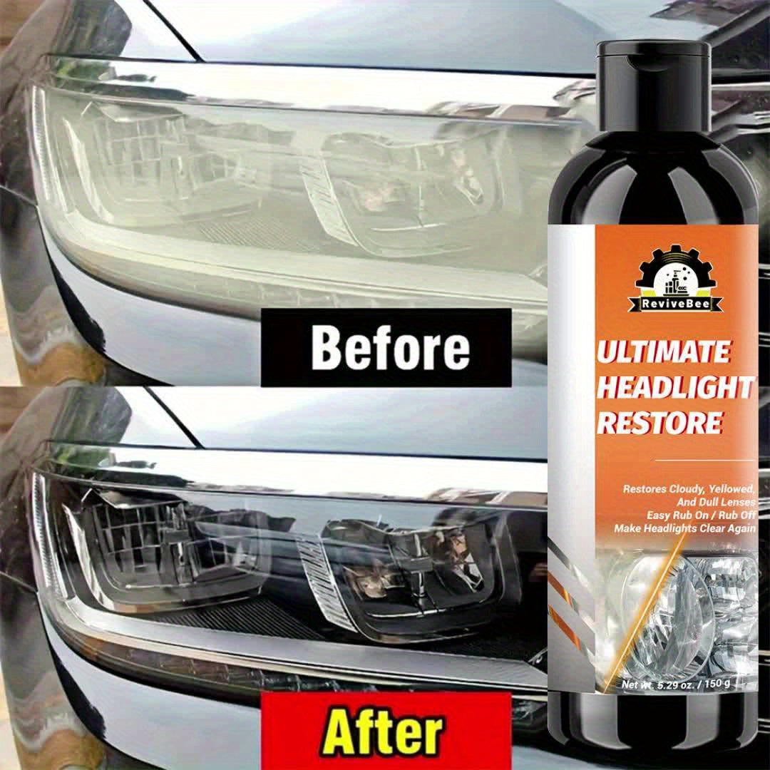 Automotive Headlight Repair Kit - Quick Refurbishment Solution, No Polishing Required, Instantly Clear Cloudy Lenses, Enhances Visibility & Brightness, Easy-to-Use Restoration and Care Kit for Car Headlight Maintenance, Headlight Cleaner