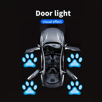 4pcs Door Light Logo LED Projector Car Door Step Courtesy Welcome Lights Cute Pattern Projection Light Festive Atmosphere Door Night Light