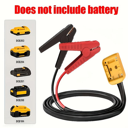 0.98Ft//6.56Ft Car Jump Starter Cable with Adapter, Suitable for Dewalt 18V/20V DCB Battery Starter, Portable Car Battery Pack, ABS Material, Battery Not Included