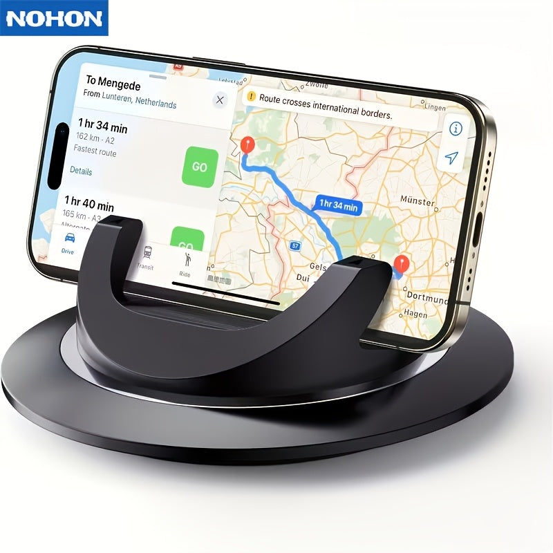 NOHON Car Phone Holder, Cell Phone Holder For Car, Dashboard Phone Holder Mount, 360° Rotation Phone Holder For Car, Suction Cup Holder Phone Mount, Silicone Car Pad Mat For Dashboards Slip Free Desk Phone Stand For IPhone17 16 15