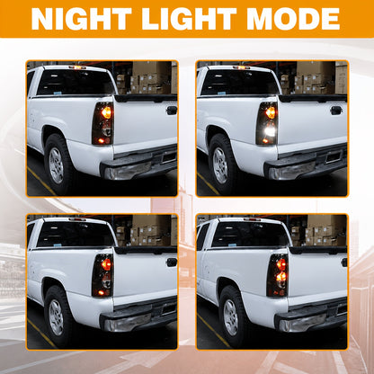 Tail Lights A Pair For Chevy 1500 2500 3500 1999-2006 For GMC Sierra 99-03 Tail Lights, Without Battery