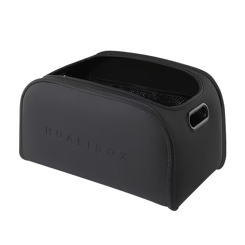 Stylish Faux Leather Car Storage Box with Multiple Functions, Spacious Passenger Seat Organizer, High-Capacity Trunk Organizer, Essential Car Interior Organizer, Versatile Car Storage Solution