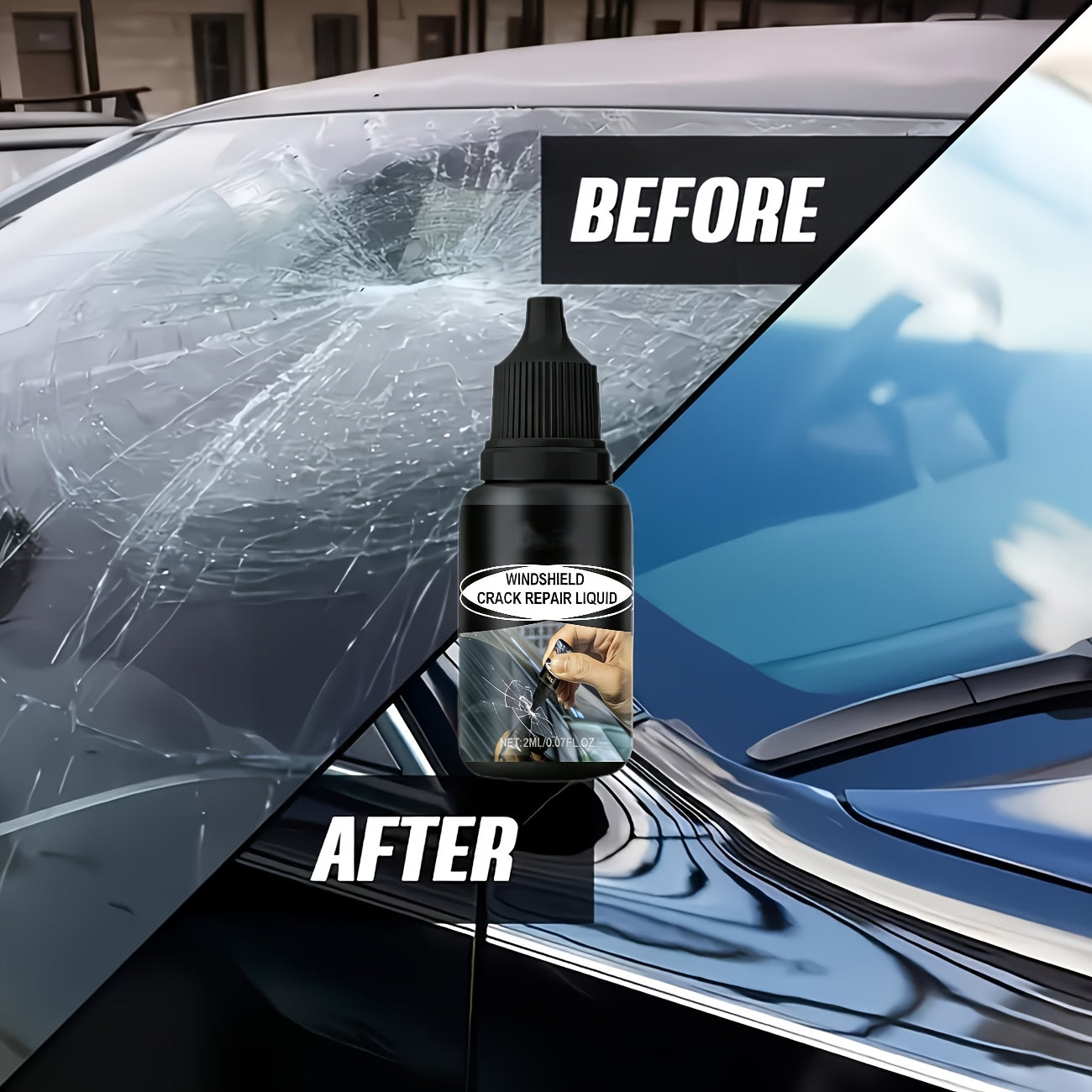 15-Minute Windshield Crack Repair Kit | Save Over $200 Compared to Replacement, Portable Adhesive, Clear Vision, Fix Deep Cracks Without Professional Tools, Fast Results A Father'S Day Gift