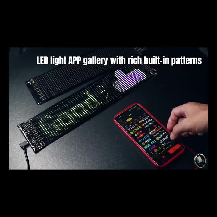 LED Devil Eye Lights for Car, Programmable Led Sign, Flexible LED Matrix Pixel Panel, USB Power Supply, Pre-Made Animation And Text Led Car Sign, APP& Remote Control, LED Sign for Car, Halloween, Christmas, New Year, And Birthday Decorations
