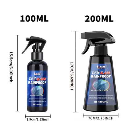 Anti-Rain Glass Coating - Hydrophobic Spray for Windshield & Mirrors, Improves Visibility & Repels Water for Safer Driving, Polishing and Waxing Kit
