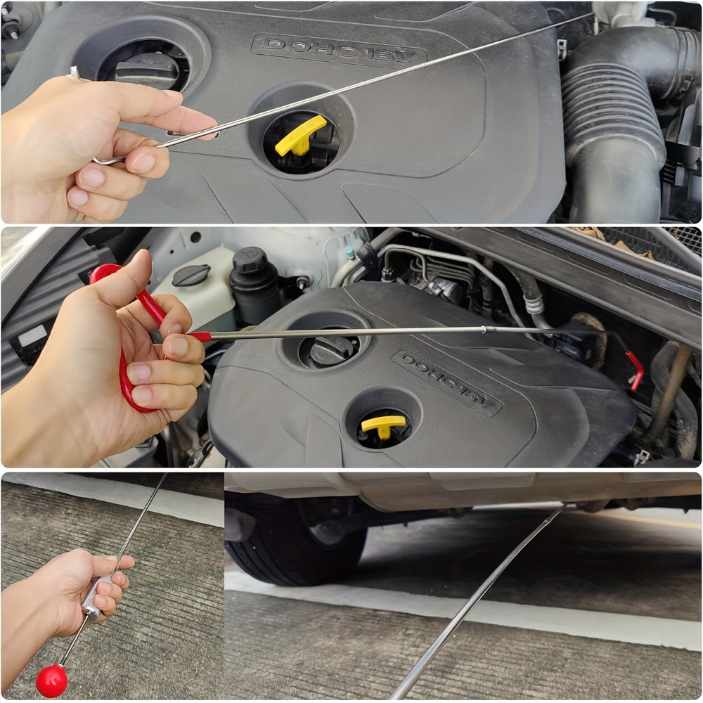 Car Repair Tool Kit, Stainless Steel Assorted, Wheel Pin Puller Dent Repair Tools Long Distance Hook Tool Pull Hook J-Hook, Essential Automotive Tools Sets, 18/23pcs