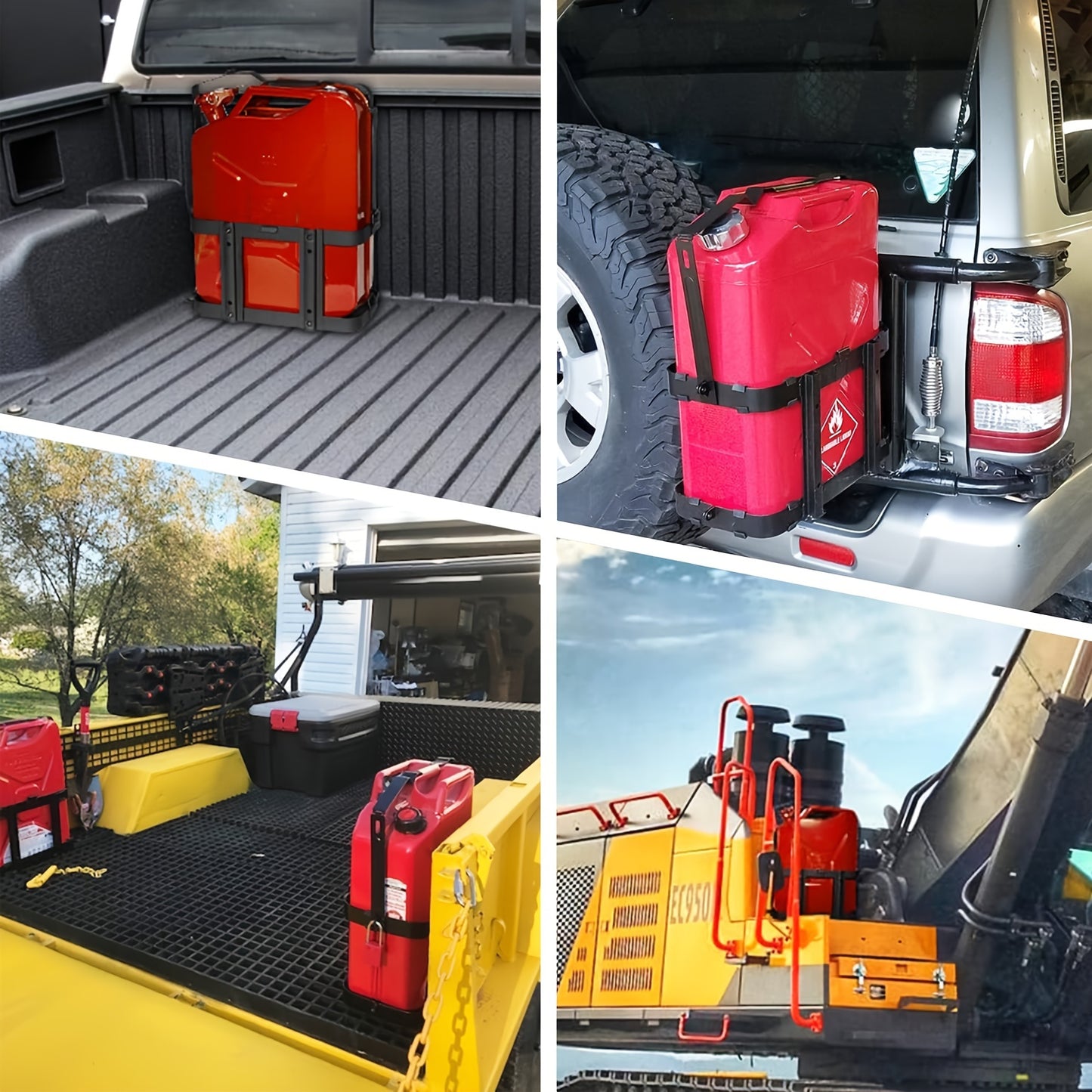 5 Gallons (20L) Fuel Storage Container Can Holder Mount, Jerry Can Mounting Holders, Lockable Mounting Bracket for Camping, RV, Motorcycle, And Overlanding, solely for Metal NATO Style, Gas Can Mount Rack, solely Rack