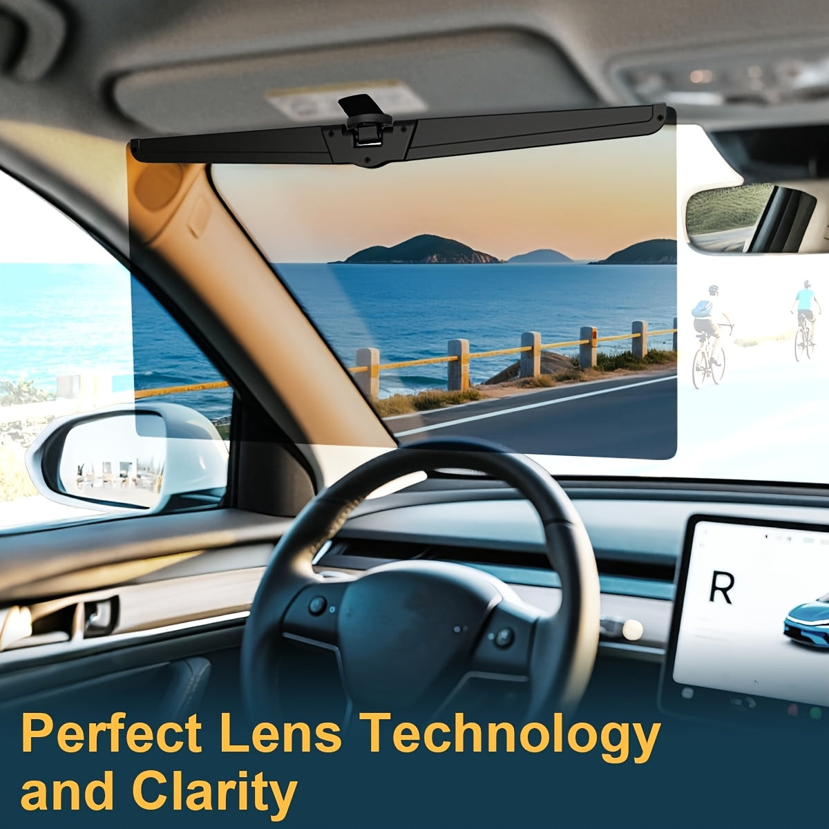 2-Pack Car Sun Visor Extender, Anti-Glare UV Protection 400 Blocker, Safety Buckle Adjustable Extension, Suitable for Safe and Comfortable Driving