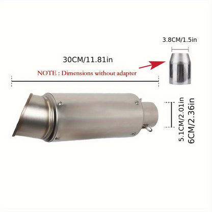 ANMIEN Sturdy Motorcycle Exhaust Pipe - 51/60Mm Diameter, Made of Stainless Steel, Compatible with NMAX 125/155, for Suzuki GSX650F, GSX1250, GSX650R, Motorcycle Exhaust, Enhances Vehicle Performance, Stylish Exhaust Design