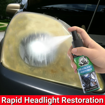 4.06oz Automotive Headlight Repair Kit - Quick Refurbishment Solution, No Polishing Required, Instantly Clear Cloudy Lenses, Enhances Visibility & Brightness, Easy-to-Use Restoration and Care Kit for Car Headlight Maintenance, Headlight Cleaner