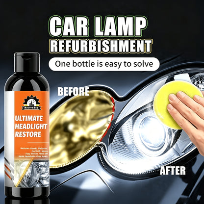 Automotive Headlight Repair Kit - Quick Refurbishment Solution, No Polishing Required, Instantly Clear Cloudy Lenses, Enhances Visibility & Brightness, Easy-to-Use Restoration and Care Kit for Car Headlight Maintenance, Headlight Cleaner
