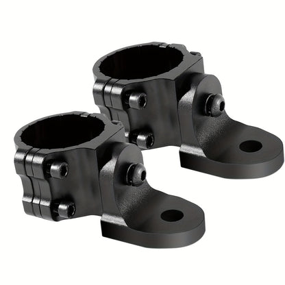2pcs UTV Whip Light Mount & Light Bar Bracket - Heavy Duty 1.75"- 2" Roll Cage Clamp with 360° Rotation, Aluminum Flag/Off-Road Light Mount for Polaris RZR, Jeep