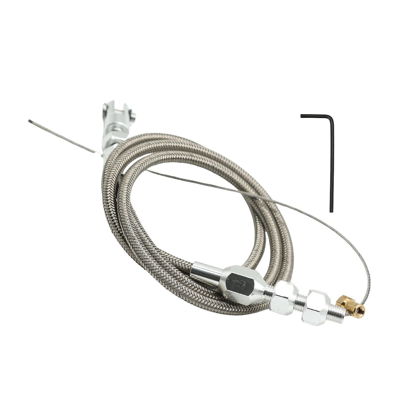 [Stainless Steel Throttle Cable] 36" (91.44Cm) Universal Throttle Cable Stainless Steel Fits for Ford, GM, And More, Without Battery