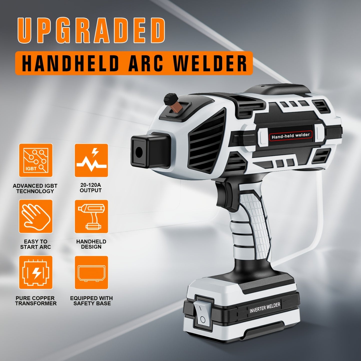 Portable Welder, 110V Handheld Welder with IGBT Inverter, 6-Level Adjustable Current, Portable Arc Welding Torch