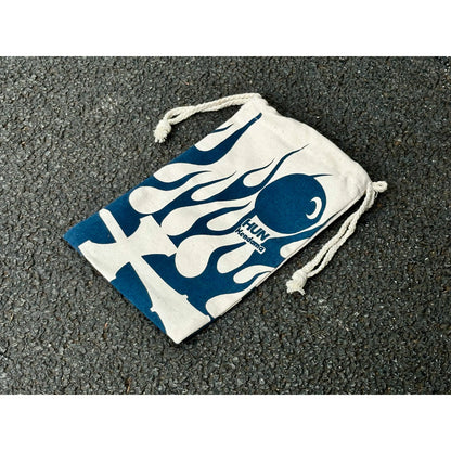 HUN Kendama Cotton Linen Carry Bag – Blue Flame